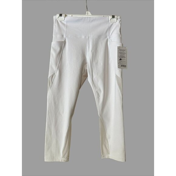 NWT Athleta Fearless Mudra Capri Leggings White Size Small/Medium Deep Pockets - Picture 4 of 8
